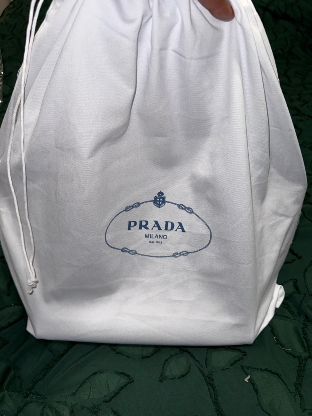 Prada Navy and Black Leather Top-Handle Tote - Picture 2 of 11